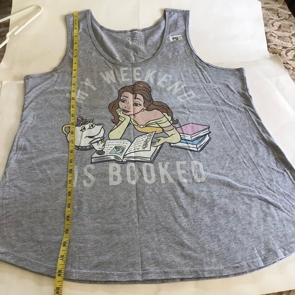 Disney Women’s Bell Graphic Print My Weekend Is Booked Cotton Tank Top Size 2XL - Picture 9 of 9